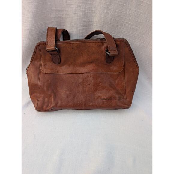 Spikes & Sparrow Brown Handbag Shoulder Bag Purse Distressed Leather Satchel - Picture 1 of 9